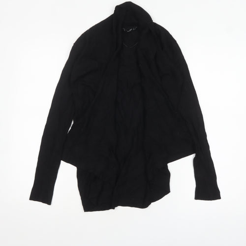 Mango Women's Black Knit Open Cardigan Size 8