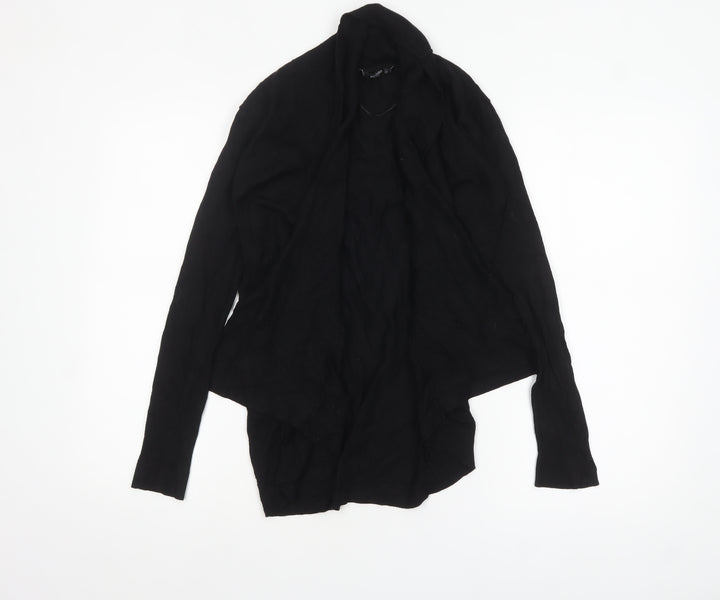 Mango Women's Black Knit Open Cardigan Size 8