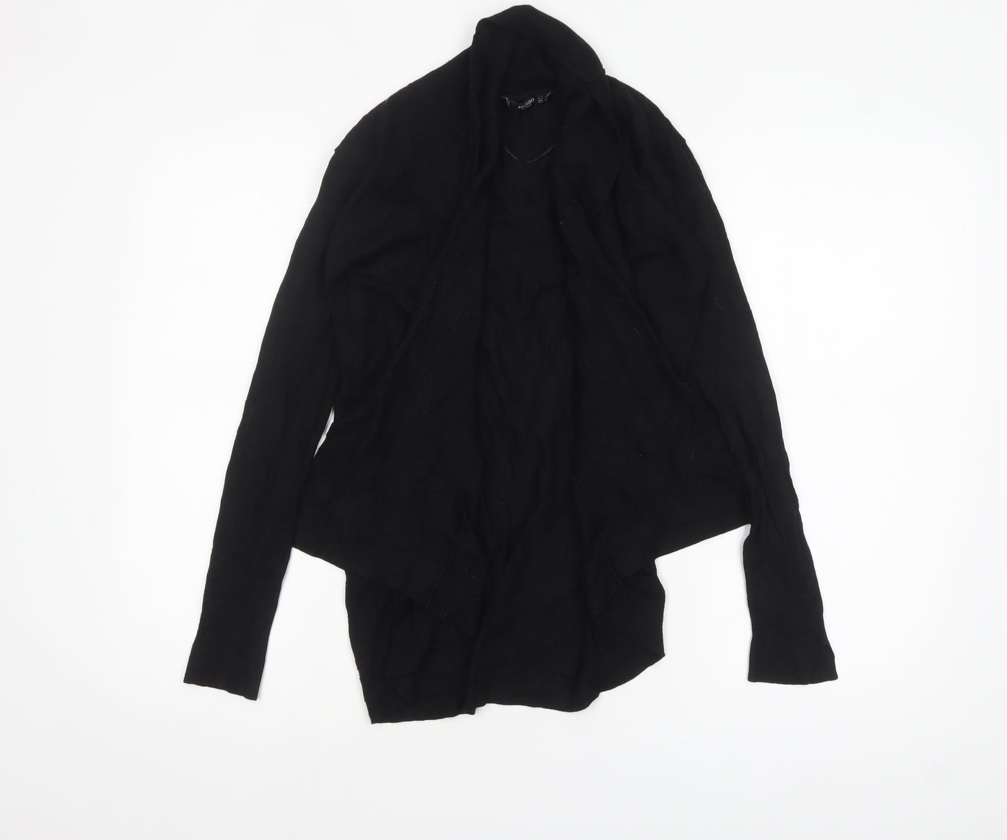 Mango Women's Black Knit Open Cardigan Size 8