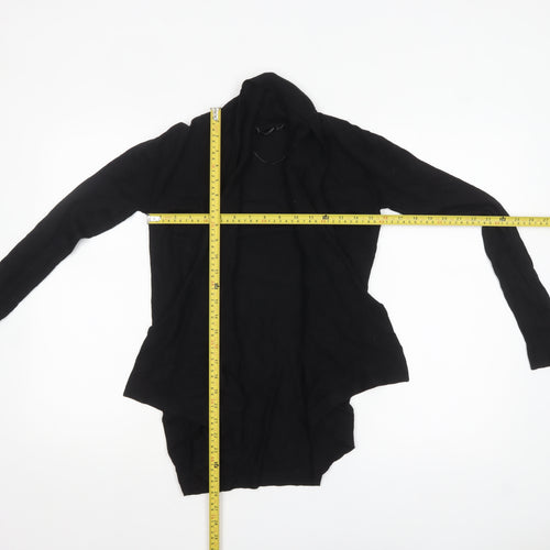 Mango Women's Black Knit Open Cardigan Size 8