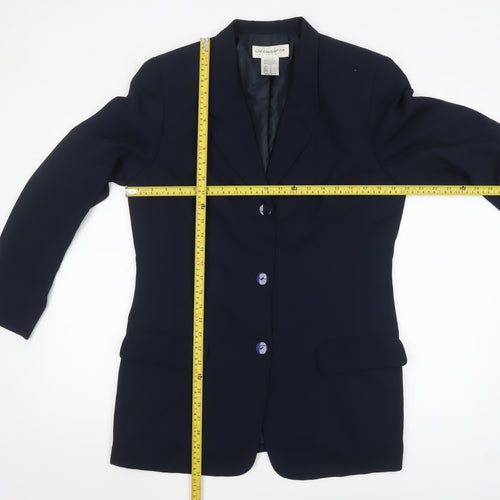 Liz Claiborne Women Navy Blue Single-Breasted Blazer Size 12