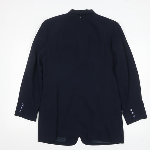 Liz Claiborne Women Navy Blue Single-Breasted Blazer Size 12