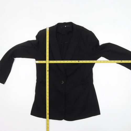 Very Women’s Black Single-Breasted Blazer UK 12 Classic Fit