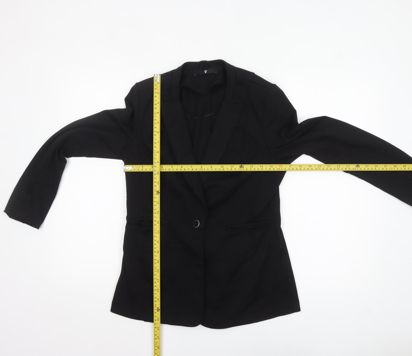 Very Women’s Black Single-Breasted Blazer UK 12 Classic Fit