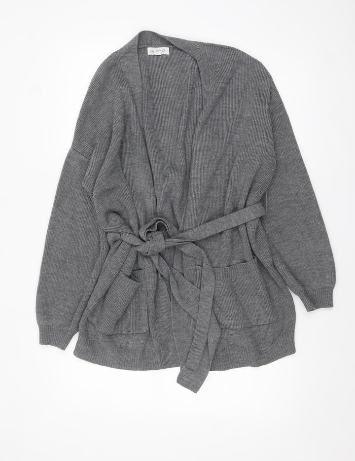 Urban Bliss Women's Grey Knit Belted Cardigan UK 10
