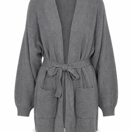 Urban Bliss Women's Grey Knit Belted Cardigan UK 10