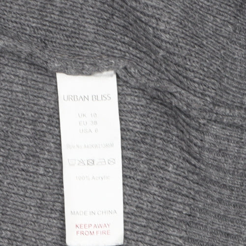 Urban Bliss Women's Grey Knit Belted Cardigan UK 10