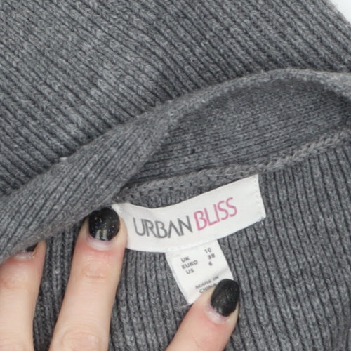 Urban Bliss Women's Grey Knit Belted Cardigan UK 10