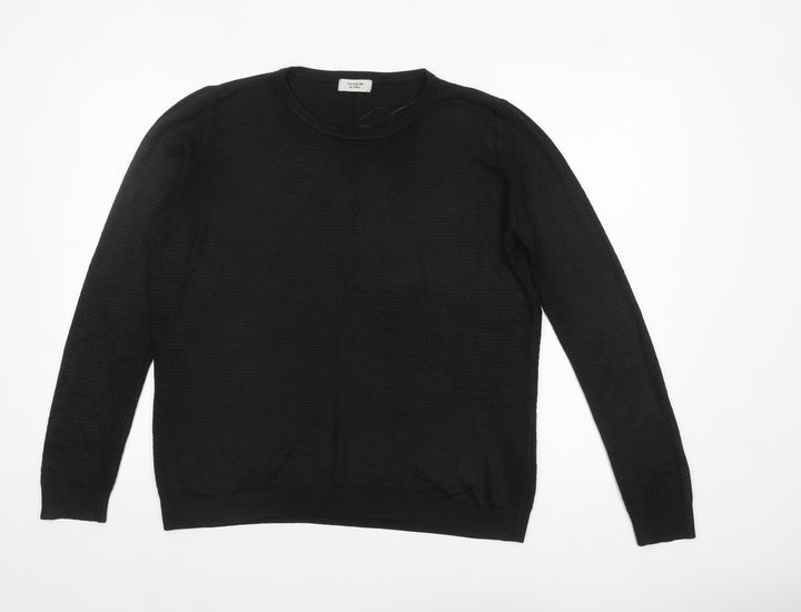 Jacqueline de Yong Women's Black Knit Crew Neck Jumper Size M