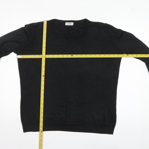Jacqueline de Yong Women's Black Knit Crew Neck Jumper Size M