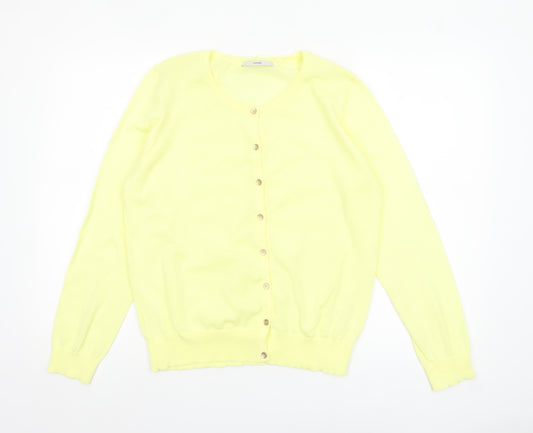 George Women’s Yellow Long Sleeve Button Cardigan Size 14