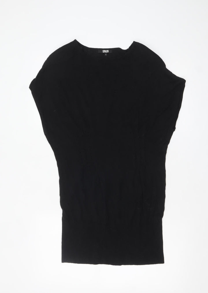 ASOS Women Black Size 14 Pullover Knit Jumper