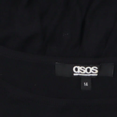 ASOS Women Black Size 14 Pullover Knit Jumper