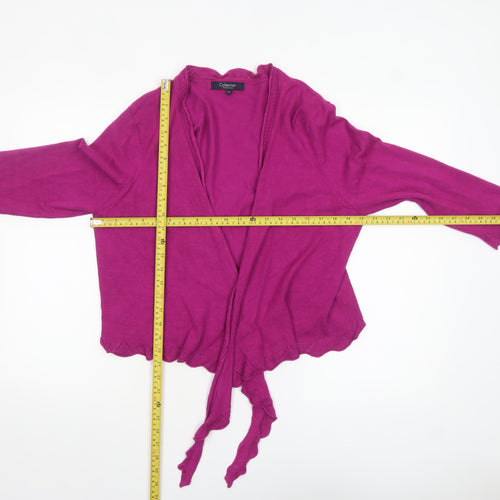 Debenhams Women’s Purple Wool Blend Wrap Cardigan Size 16