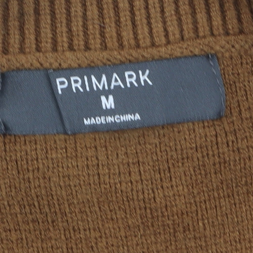 Primark Women Brown Medium Knit Cardigan with Buckle Detail