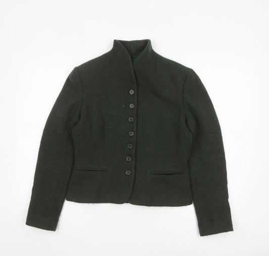 Lauren Ralph Lauren Women Green Wool Blend Suit Jacket Size 8 Classic Fit