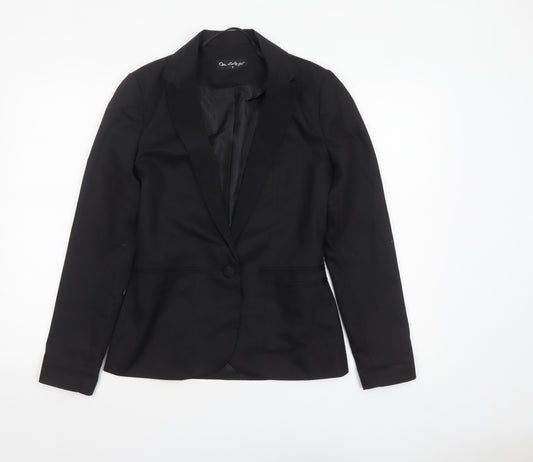 Miss Selfridge Women Black UK 8 Classic Blazer Single-Breasted