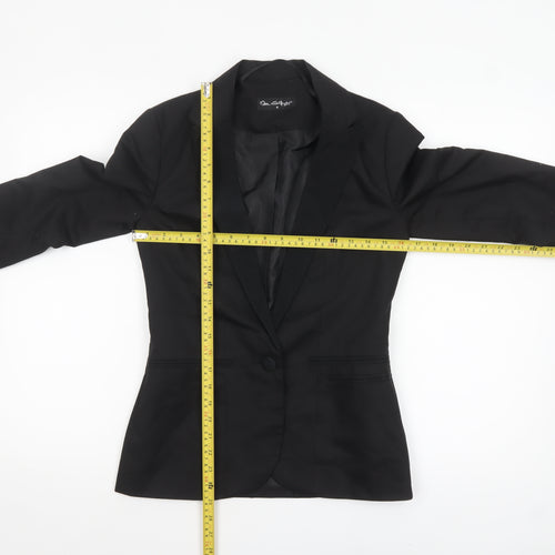 Miss Selfridge Women Black UK 8 Classic Blazer Single-Breasted