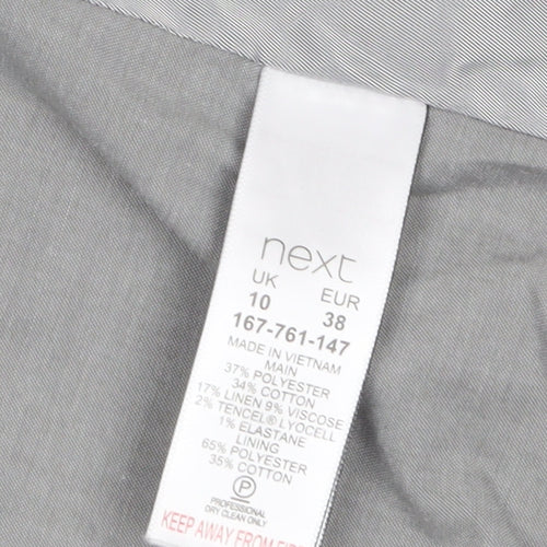 Next Women Grey Checked Blazer Jacket UK 10 Regular Fit