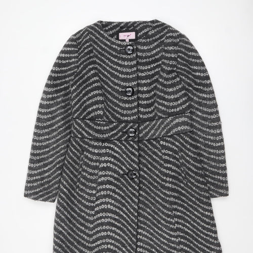 Marks and Spencer Per Una Women's Grey Wool Blend Mid-Length Coat Size 12
