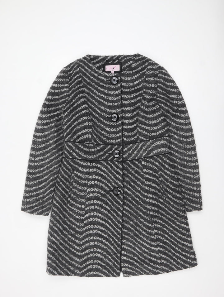 Marks and Spencer Per Una Women's Grey Wool Blend Mid-Length Coat Size 12
