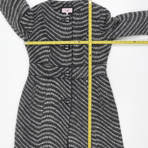 Marks and Spencer Per Una Women's Grey Wool Blend Mid-Length Coat Size 12