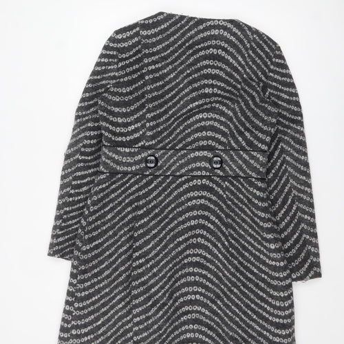 Marks and Spencer Per Una Women's Grey Wool Blend Mid-Length Coat Size 12