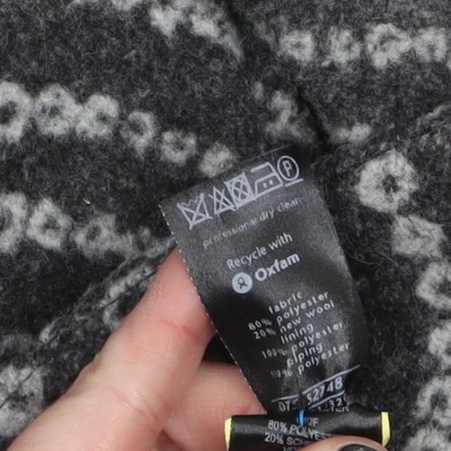 Marks and Spencer Per Una Women's Grey Wool Blend Mid-Length Coat Size 12