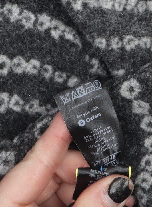 Marks and Spencer Per Una Women's Grey Wool Blend Mid-Length Coat Size 12