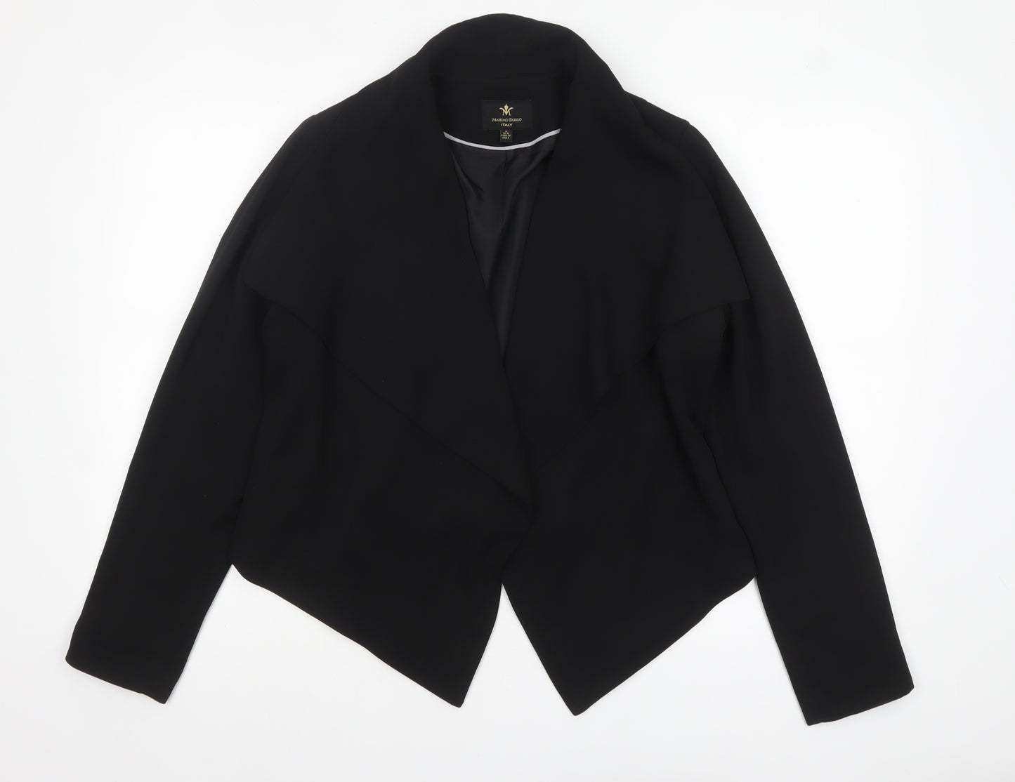 Massimo Fabbro Women Black UK 12 Waterfall Blazer Jacket