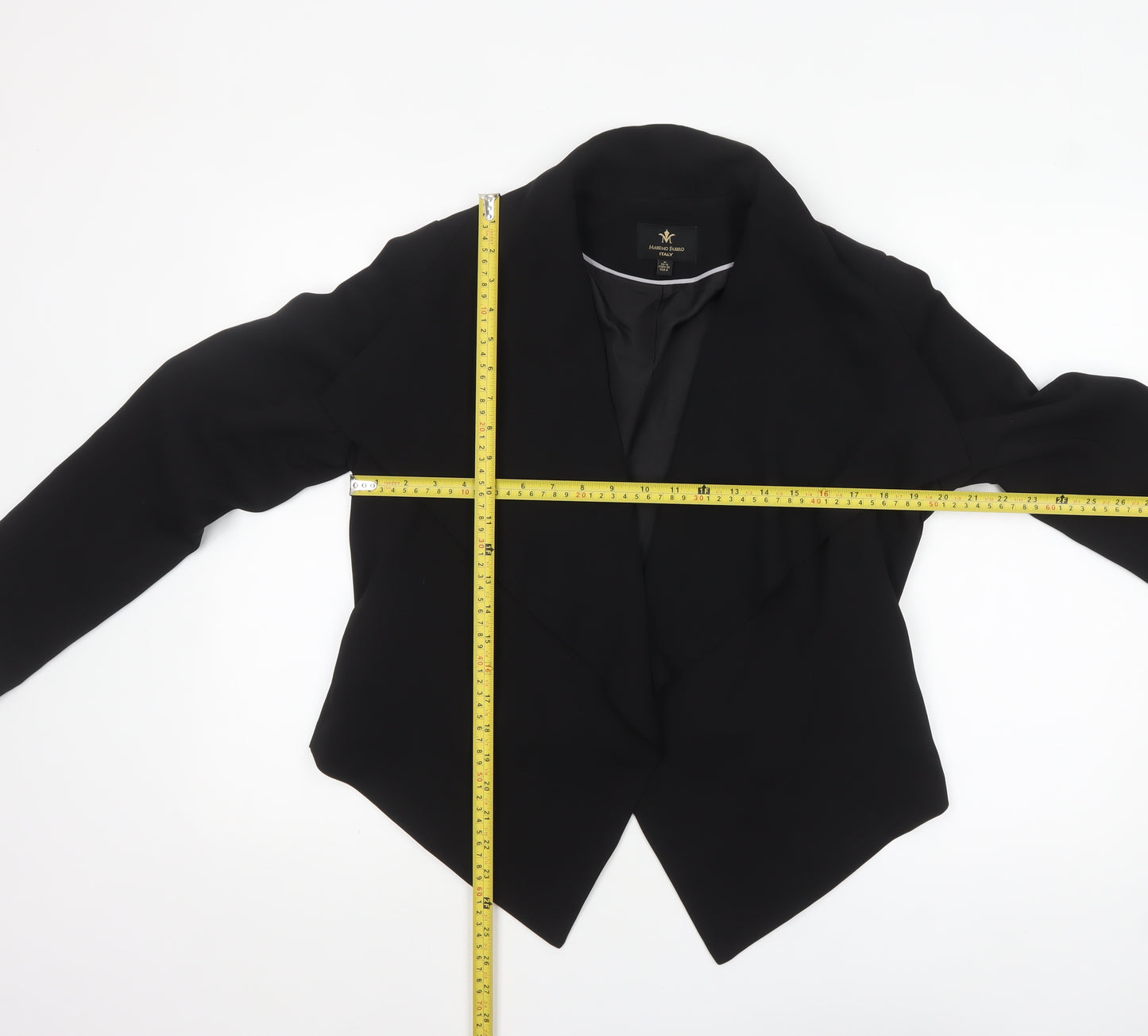 Massimo Fabbro Women Black UK 12 Waterfall Blazer Jacket