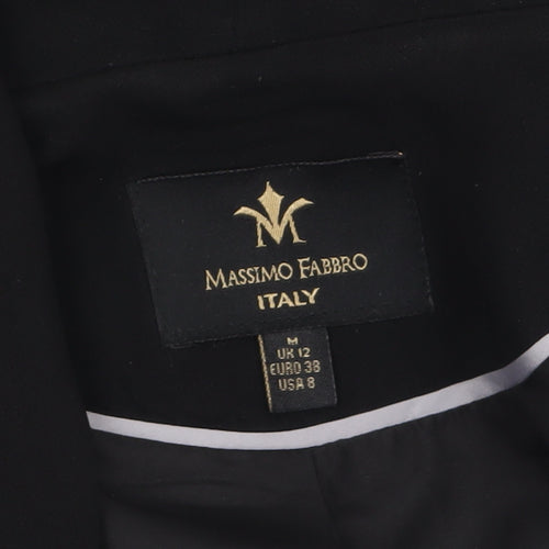Massimo Fabbro Women Black UK 12 Waterfall Blazer Jacket