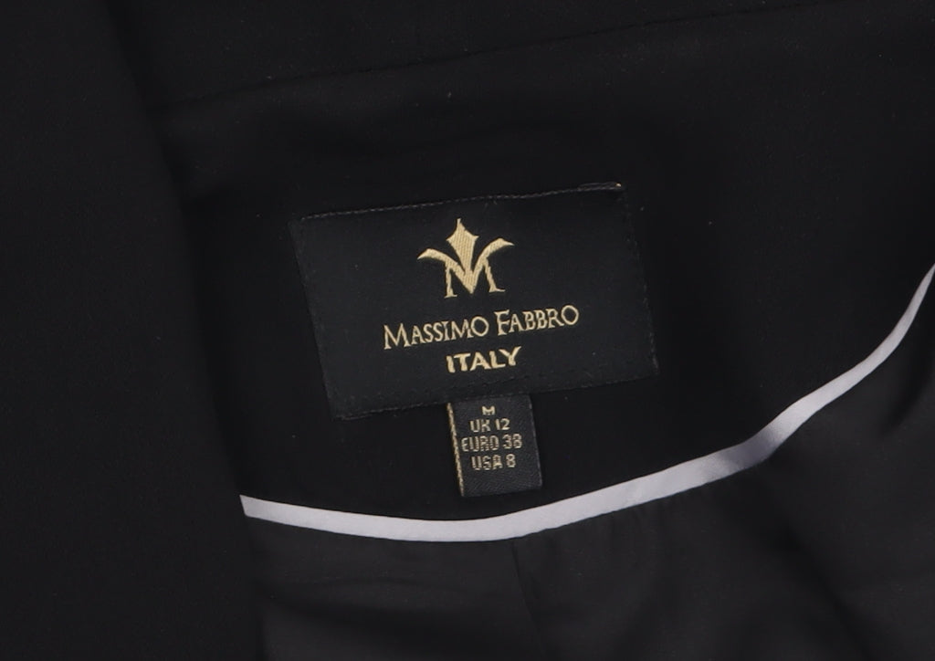 Massimo Fabbro Women Black UK 12 Waterfall Blazer Jacket
