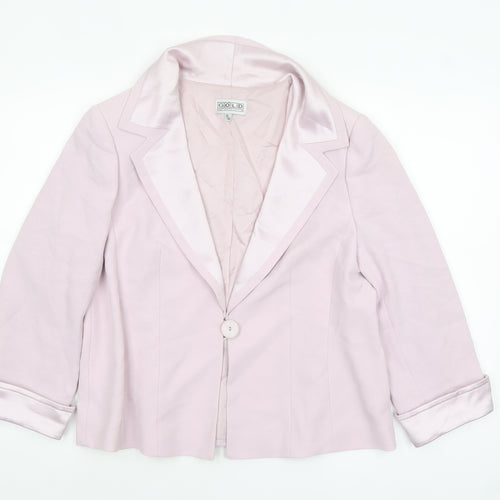 Gold by Michael H Pink Single-Breasted Women's Blazer Size 16