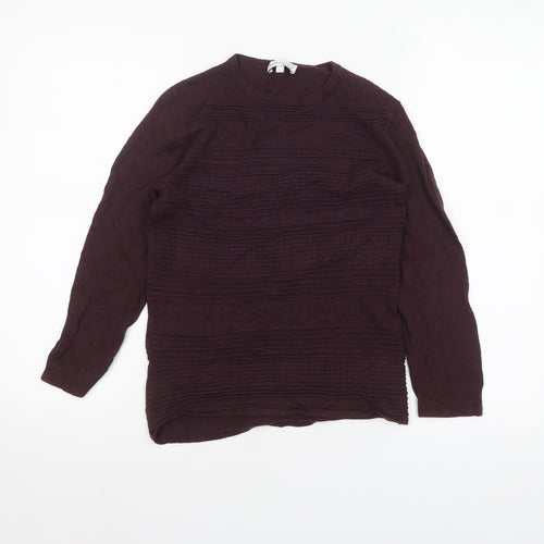 Warehouse Women Purple Size 6 Crew Neck Knit Pullover Jumper