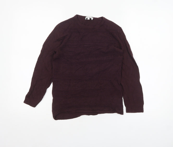 Warehouse Women Purple Size 6 Crew Neck Knit Pullover Jumper