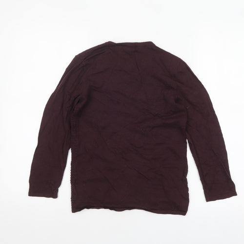 Warehouse Women Purple Size 6 Crew Neck Knit Pullover Jumper