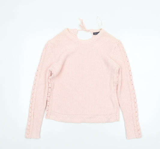Marks and Spencer Women Pink Cotton Knit Jumper M