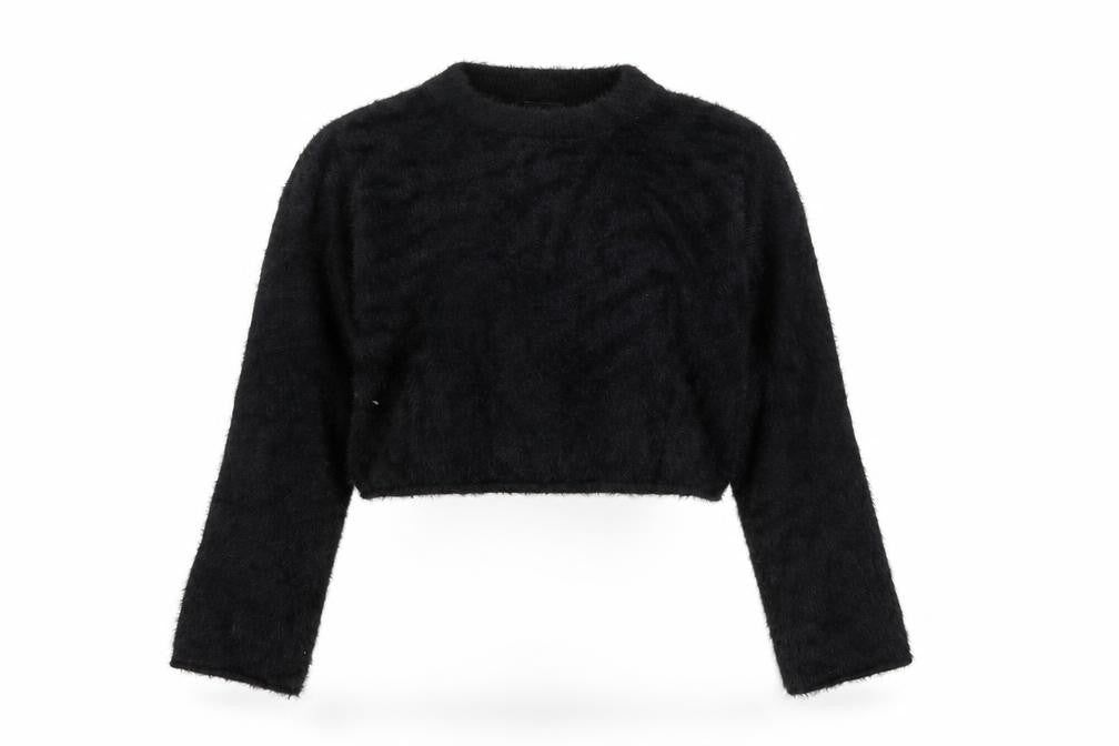 Front view of H&M Women's Black Mock Neck Long Sleeve jumper, size 12