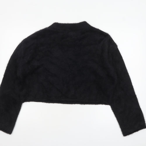 H&M Women's Black Mock Neck Long Sleeve Pullover Jumper Size 12