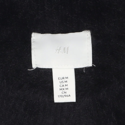 H&M Women's Black Mock Neck Long Sleeve Pullover Jumper Size 12