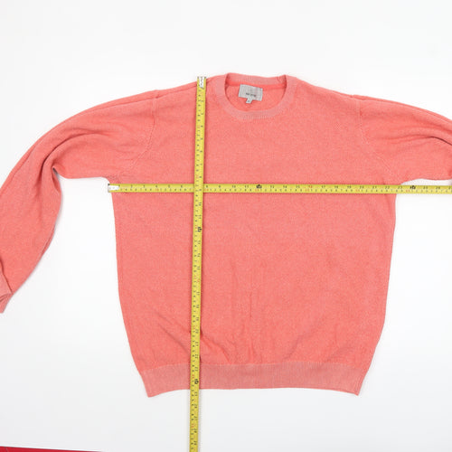 Marks and Spencer Men’s Pink Cotton Crew Neck Jumper Size L