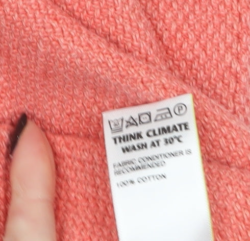 Marks and Spencer Men’s Pink Cotton Crew Neck Jumper Size L