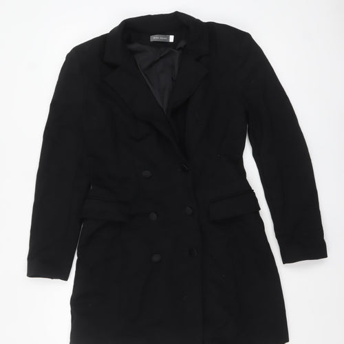 Mint Velvet Women's Black Long Overcoat Size 10