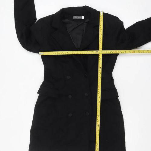 Mint Velvet Women's Black Long Overcoat Size 10