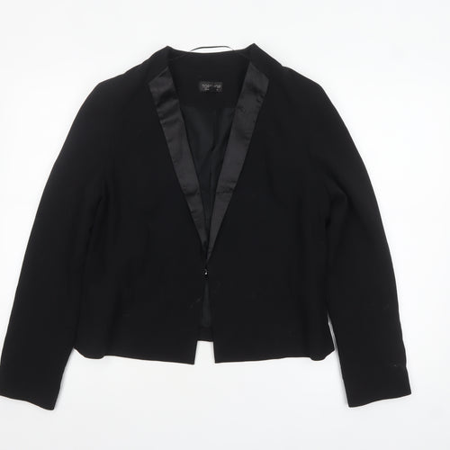 Topshop Women's Black Size 14 Tuxedo Blazer Jacket