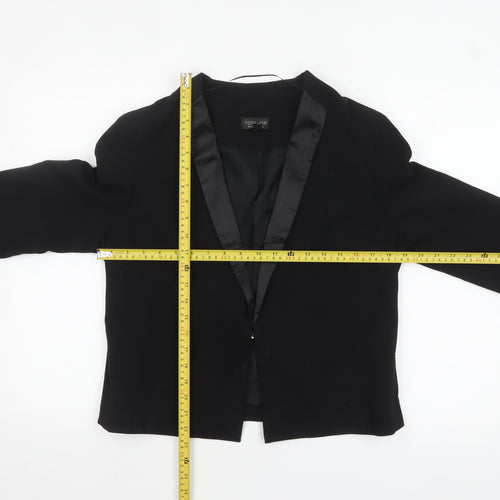 Topshop Women's Black Size 14 Tuxedo Blazer Jacket