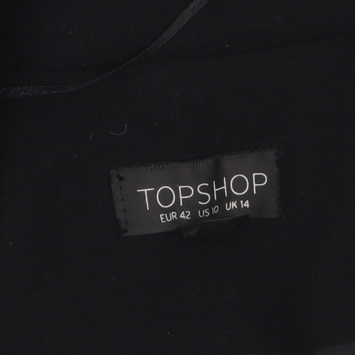 Topshop Women's Black Size 14 Tuxedo Blazer Jacket