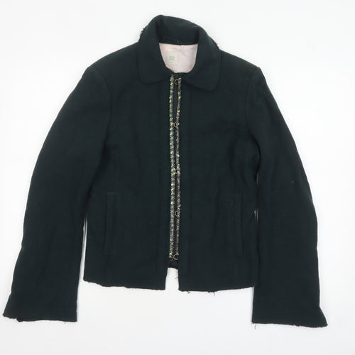 Noa Noa Women's Black Wool Beaded Short Jacket Size S