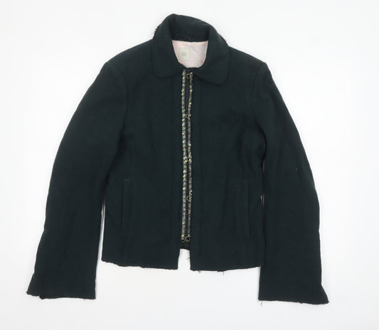 Noa Noa Women's Black Wool Beaded Short Jacket Size S